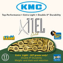 Ketting 11 speed KMC X11EL 118 schakels - Ti-N Gold