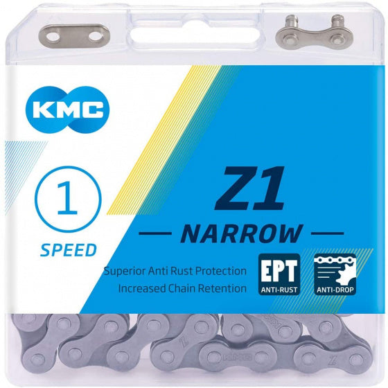 Ketting single speed KMC Z1 Narrow EPT 112 schakels - donkerzilver