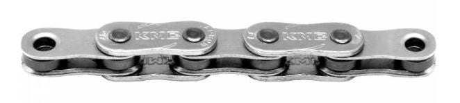 Ketting single speed KMC Z1eHX Narrow EPT 128 schakels - donker zilver
