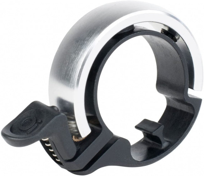 fietsbel Oi 1,5 cm aluminium zwart/zilver maat L