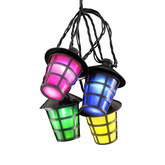 Tuinverlichting met 20 LED-lantaarns - multicolor