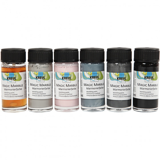 Magic Marble Verf Pastelkleuren, 6x20ml