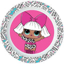 bord meisjes 22 x 2 cm wit/roze