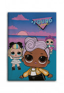 fleecedeken blauw/paars junior 100 x 140 cm