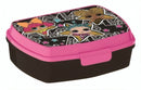 lunchbox meisjes 17 x 13 x 6 cm zwart/roze