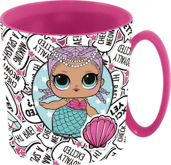 mok 350 ml meisjes roze/wit