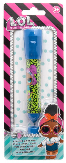 penlamp meisjes 17 cm blauw/groen
