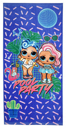 strandlaken Pool Party 70 x 140 cm katoen blauw