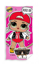 strandlaken Rock On junior 70 x 140 cm katoen rood