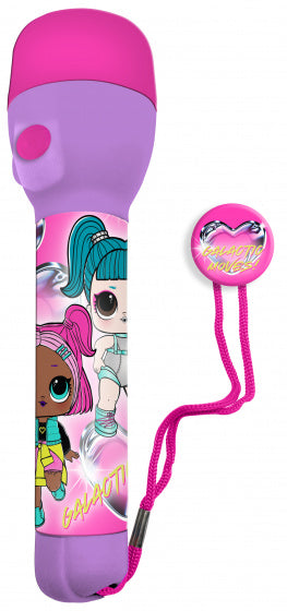 zaklamp led junior 3 x 10 cm PVC paars/roze