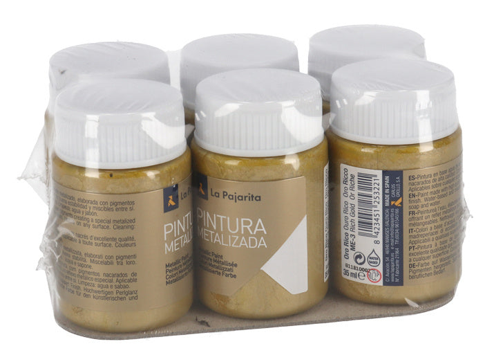 schoolverf 35 ml 6 x 3 cm latex goud