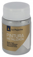 schoolverf 35 ml 6 x 3 cm latex zilver