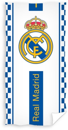 Badlaken Real Madrid wit/blauw blocks - 70x140 cm Real Madrid
