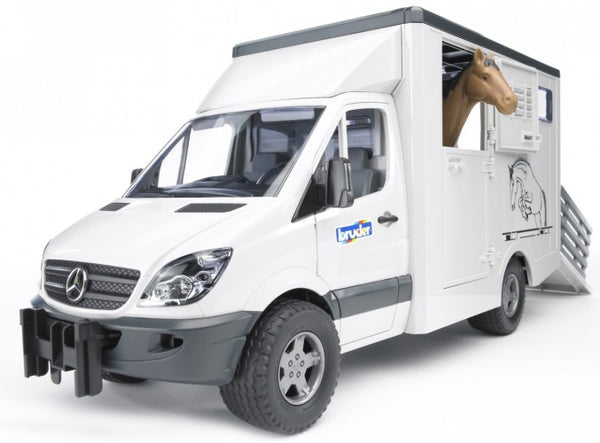 Bruder MB Dierentransportwagen + Paard
