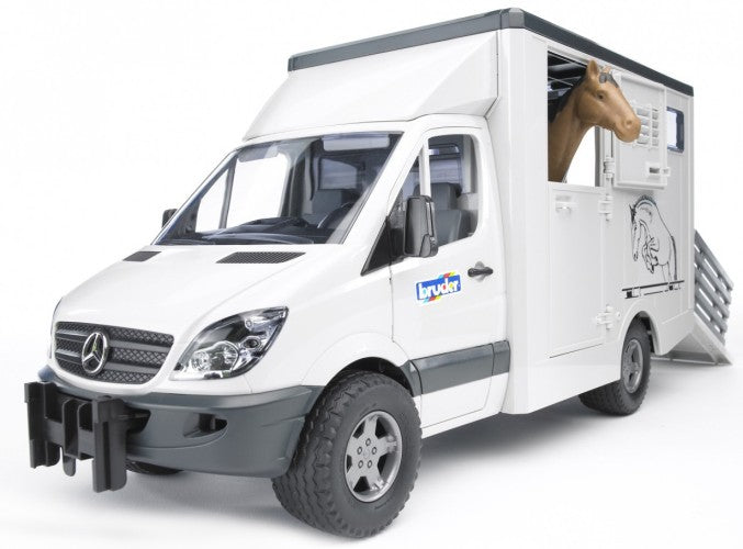 Bruder MB Dierentransportwagen + Paard