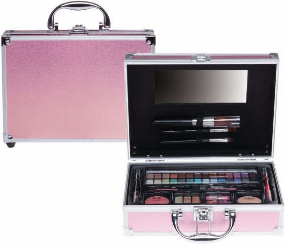 Casuelle Make-Up Koffer Glitter Roze