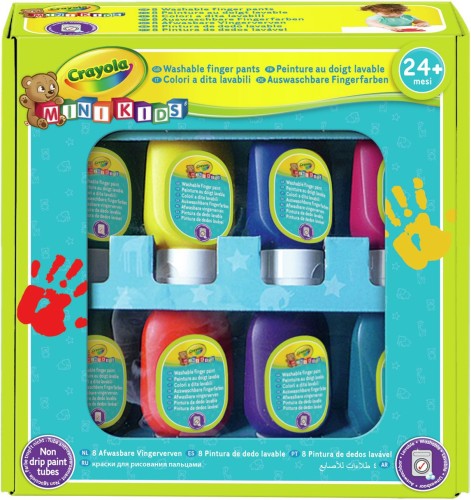 Crayola Mini Kids Afwasbare Vingerverf, 8st.