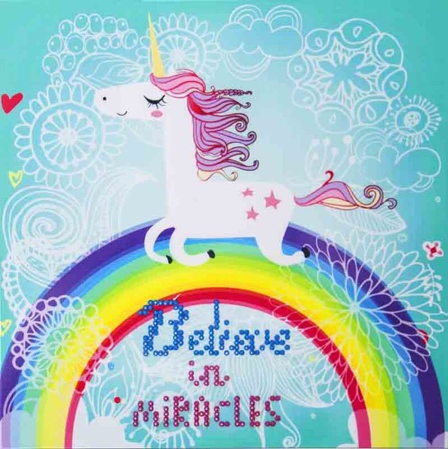 Believe In Miracles in frame Diamond Dotz - 35x35 cm - Diamond Painting