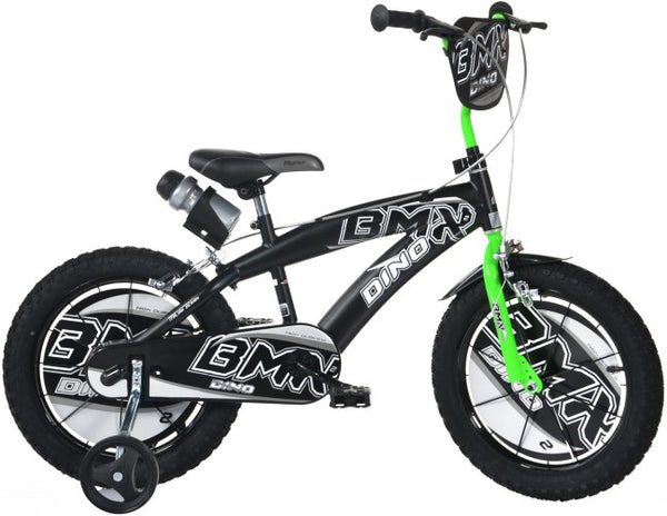 Kinderfiets Dino Bikes BMX zwart/groen 14 inch Kinderfiets Dinobikes