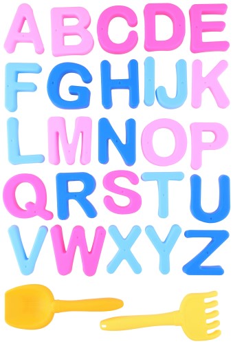 Zandvormpjes alfabet 28-delig Zandspeelset Eddy toys