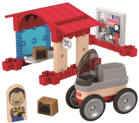 bouwpakket Wonder Makers Garage hout 15-delig
