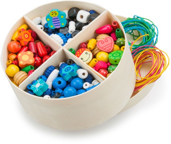 houten kralen in box 648-delig