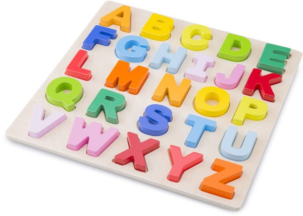 alfabet puzzel hoofdletters junior 30 cm hout 27-delig