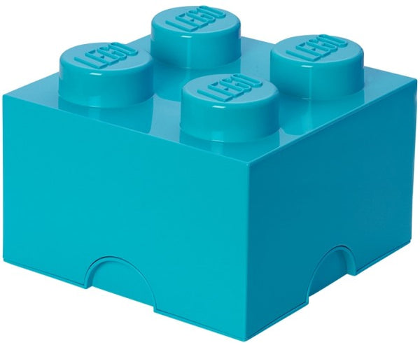 Opbergbox LEGO DESIGN - brick 4 blauw AZUR - LEGO License