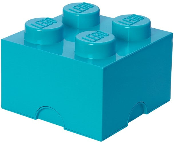 Opbergbox LEGO DESIGN - brick 4 blauw AZUR - LEGO License