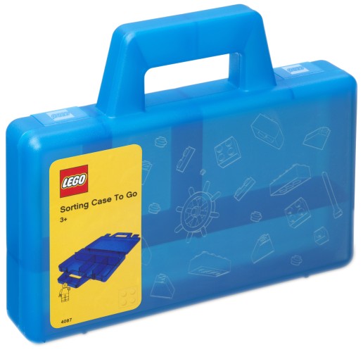 sorteerkoffer 19 x 16 cm polypropeen blauw/transparant