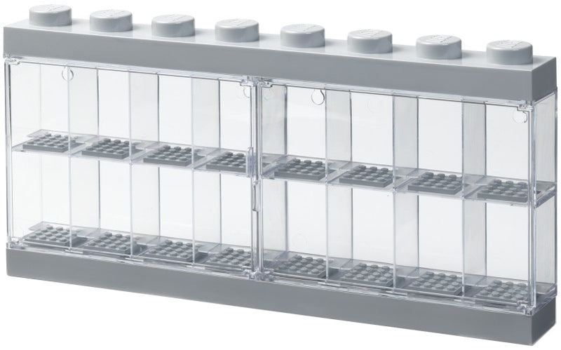 vitrine Minifigure 38 x 18,5 cm polycarbonaat grijs