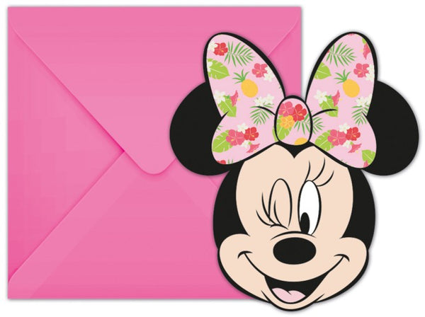 Uitnodigingen Minnie Mouse - 6 stuks - Uitnodiging Disney Minnie Mouse