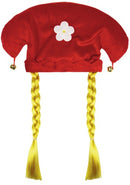 Muts met vlechten Kabouter Plop - Kwebbel - Verkleedattribuut Studio 100 Kabouter Plop