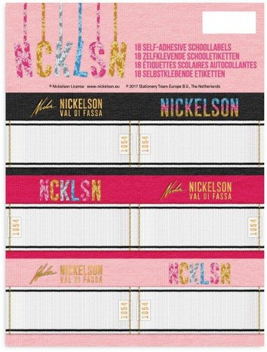 Etiketten Nickelson Girls - 18 stuks - Kaftpapier Stationery Team Nickelson