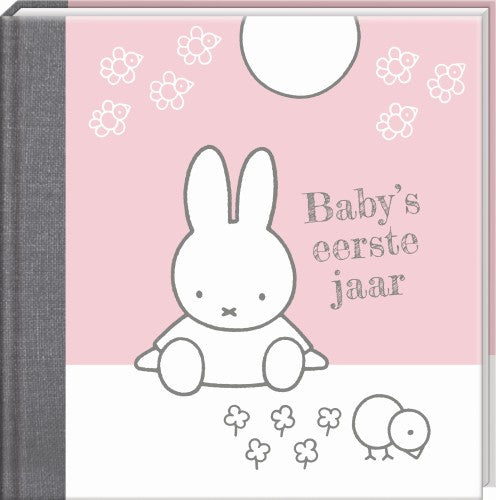 Boek Baby eerste jaar Nijntje - roze Nijntje