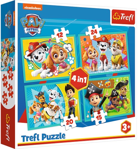 Puzzel Paw Patrol 12/15/20/24 stukjes Legpuzzel Trefl