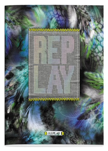 Schrift Replay Girls peacock A4 gelijnd - Schoolschrift Stationery Team Replay