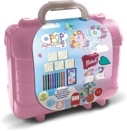 Schrijfset koffer eenhoorn - 81-delig - Schrijfwarenset