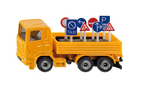 Siku blister serie 13 Vrachtwagen met verkeersborden