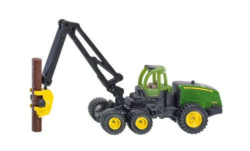 John Deere 1470 boomrooimachine met boomstammen (1652)