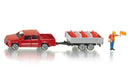 Siku 3543 Pick-Up met Kanteltrailer + Figuur en 5 Blokken 1:55
