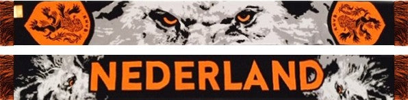 Sjaal holland grijs/zwart leeuw KNVB - Landen Holland