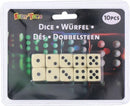 Dobbelstenen wit 10 stuks Dobbelspel Eddy toys