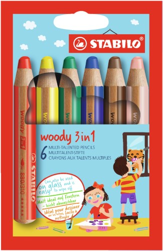 STABILO woody 3 in 1 - Multitalent potlood - Set 6 Stuks