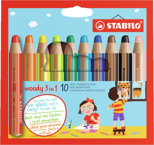 STABILO woody 3 in 1 - Multitalent potlood - Set 10 Stuks
