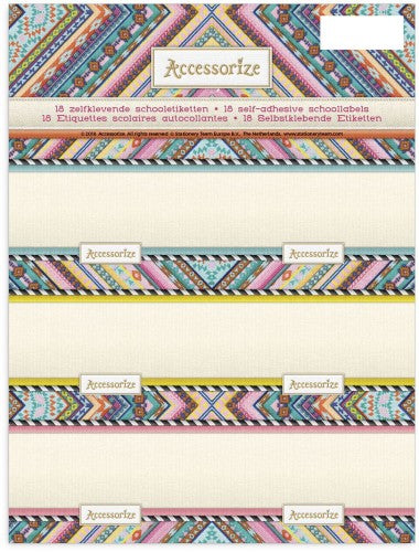 Etiketten Accessorize Fashion - 18 stuks - Kaftpapier Stationery Team Accessorize