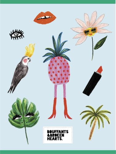 Schrift Bouffants and Broken Hearts A4 gelijnd - Schoolschrift Stationery Team Bouffants and Broken