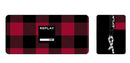 Etui Replay Boys black with red check - 8x20x7 cm Stationery Team Replay