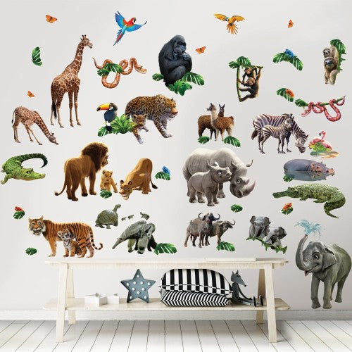 Muursticker Jungle Walltastic - 82 stickers Walltastic