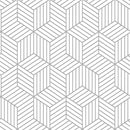 zelfklevend behang Hexagon 52 x 500 cm wit/zilver